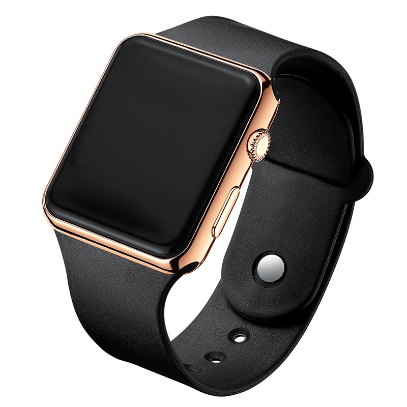 Men's Watch with LED Electronic Display Digital Watch Fashion Casual Simple Silicone Wristwatches